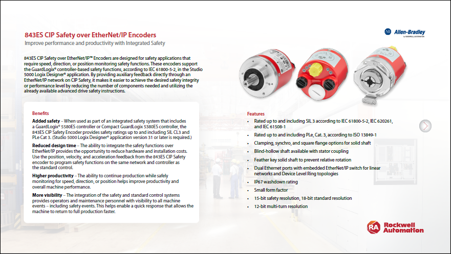 843ES Safety Encoders Brochure